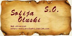 Sofija Oluški vizit kartica